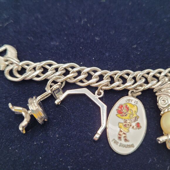 Monet Charm Bracelet, Texas, Holly Hobbie, Wells Sterling Masks, CAC Sterling - Picture 2 of 10